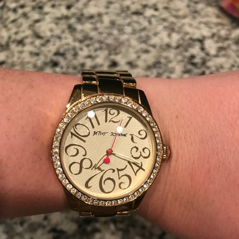 Gold Betsey Johnson watch